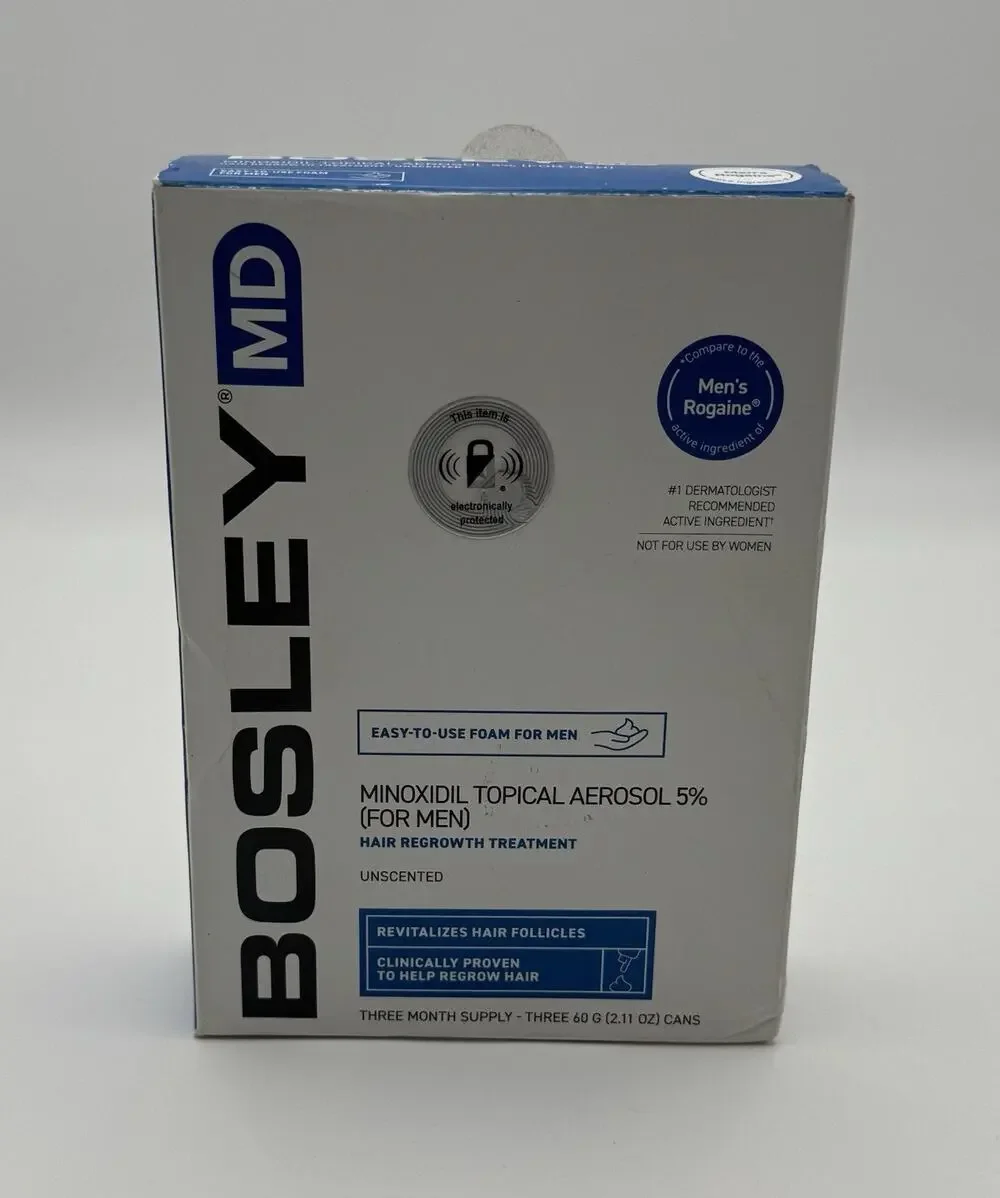 Bosley MD Men's Regrowth Spray Treatment - 3 month supply 5% Minoxidil 2 Fl oz.